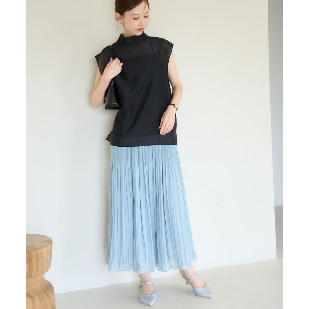 ROPE PICNIC Sheer Blouse with Black Women's Inner, (01)