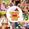 Kawaii Christmas Gingerbread Man Plush Toy Soft Gingerbread Man Stuffed Plushie with Strawberry Christmas Gift for Kids Adults
