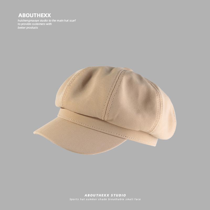New Internet celebrity beret female autumn and winter British retro sunscreen newsboy hat foreign fashion sweet octagonal hat