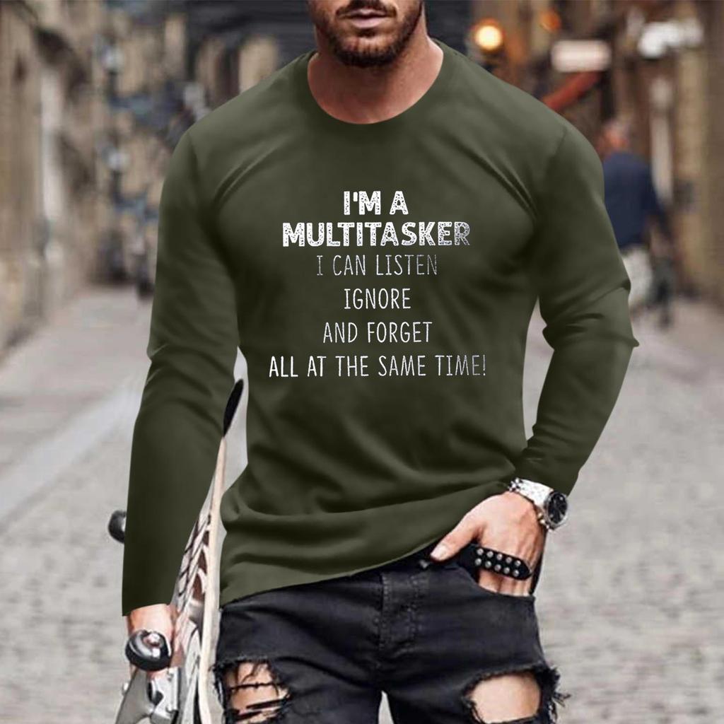 Pánské tričko Grafika Abstraktní Výstřih Oblečení Outdoor Dlouhý rukáv Tisk Módní návrhář Vintage