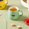 Creative Mugs Ins Fresh Fruit Ceramic Cups Office Home Large Capacity Straw Cups  Souvenir Cups