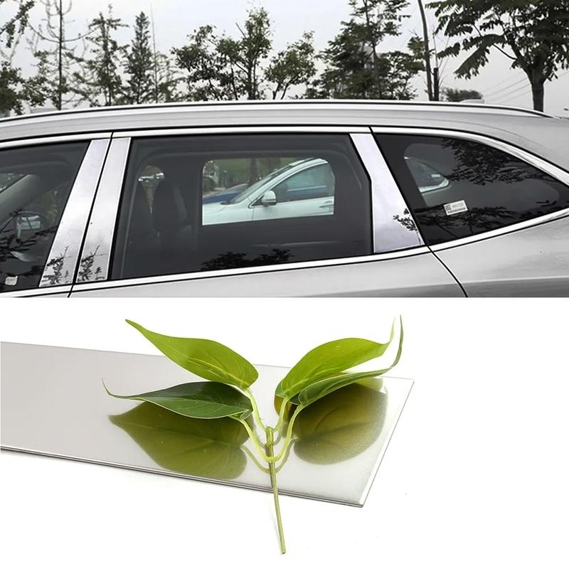 For Haval H6 3rd    Window Center Pillar Column Cover Trims Strips Stainless Steel Sticker Car Styling Accessories