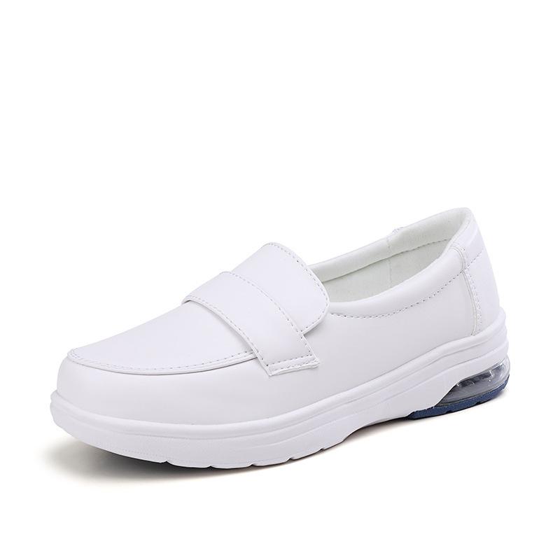 

New White Flat Sole Comfortable Soft Sole Cushion Anti-Slip Hospital Work Shoes With One Foot Pedal And Light Mouth Cover Women 35