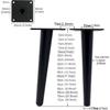 4 Pack 30cm Length Metal Table Legs For Modern Furniture Dresser Cabinet Desk Chair Ottoman Replacement Furniture Support Legs 800kg Capacity - PJ