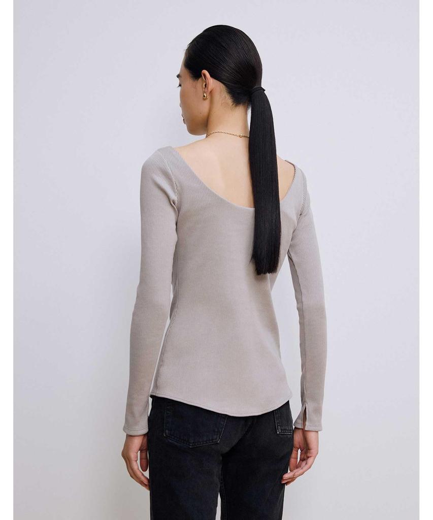 Our Wacoal JCW547 Ribbed with Long BR Women's Open-Back T-Shirt Cups, Sleeve,