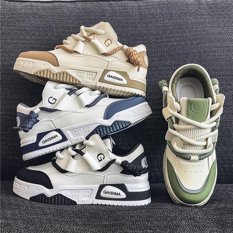 Scarpe da ginnastica comode, traspiranti, alla moda, per studenti e ragazzi, casual, quattro stagioni, da uomo, con suola morbida.