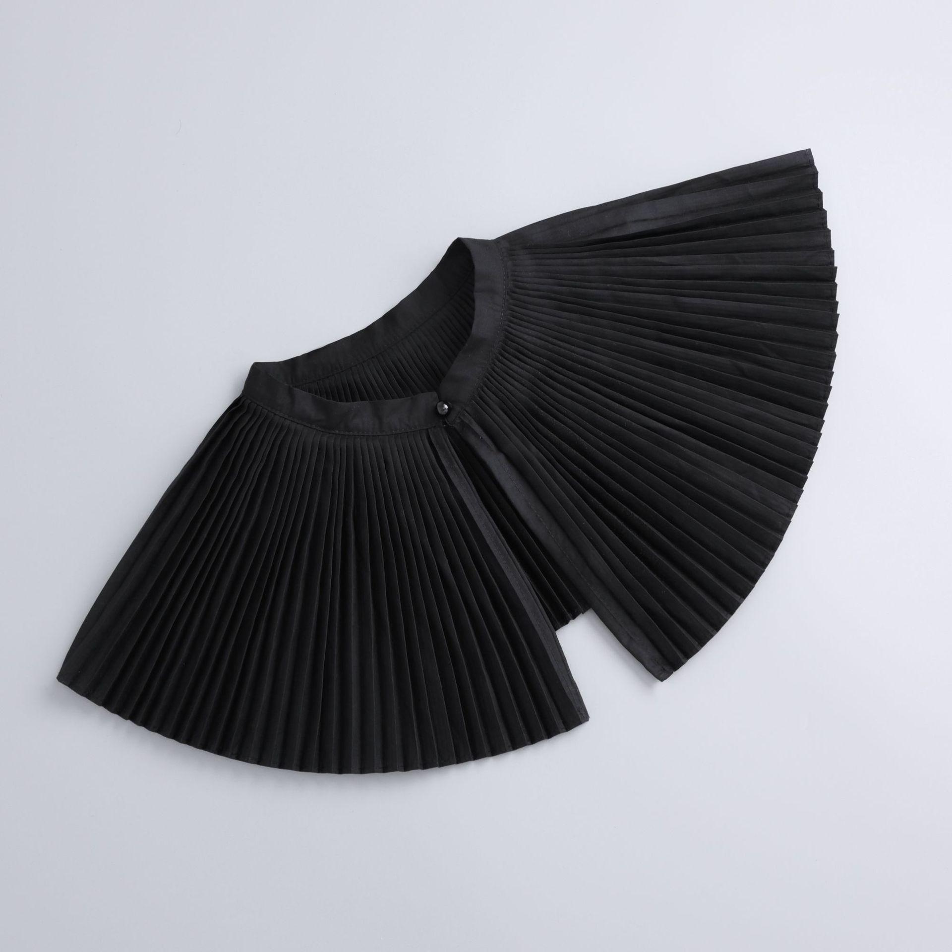 

Универсальный воротник-стойка Little Expert с защипами и складками, в весеннем стиле чёрный