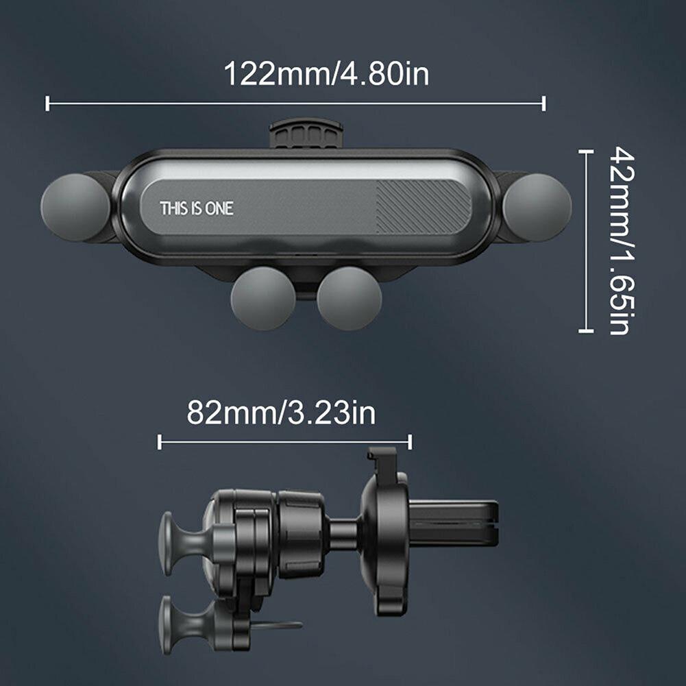 1 pz Supporto Universale per Telefono Cellulare da Auto a Gravità Ultra-sottile e Resistente ai Graffi Supporto a Ventola Supporto Base Per 4.7-6.5 pollici