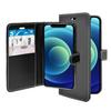 (Black) For Apple iPhone 13 Case Wallet Flip PU Leather Kickstand Card Holder Cover