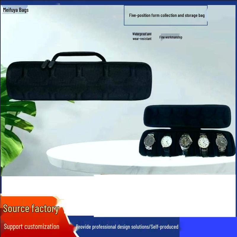 Shockproof Five-Slot Watch Storage Box - Large Capacity EVA Jewelry Packaging