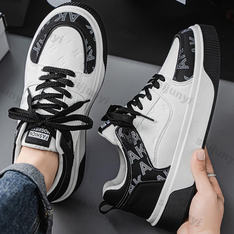 Fashion Men Shoes 2025 Spring Autumn New Fashion Comfortable Height Increase Casual Shoes Breathable Non Slip Vintage Platform Sneakers
