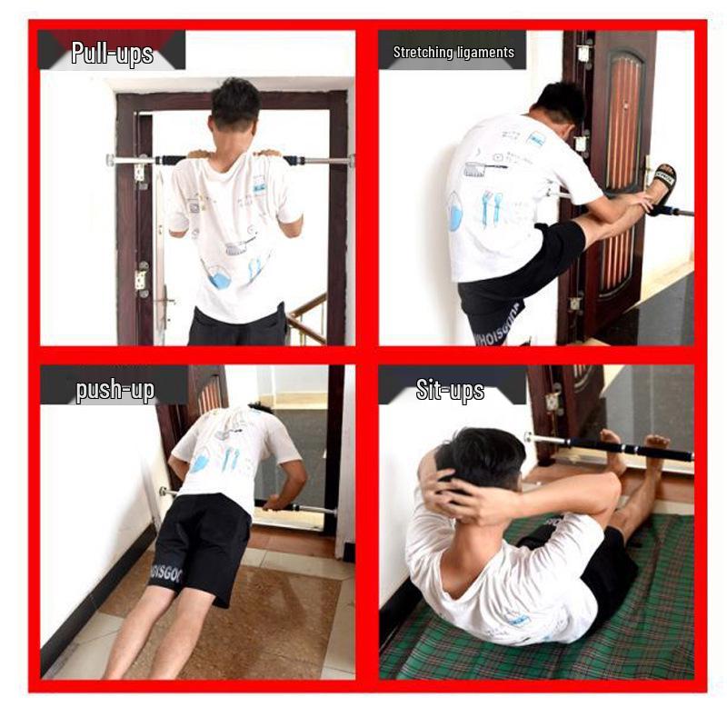 Wall-Mounted Indoor Pull-Up Bar for Home Fitness - No-Punch Installation