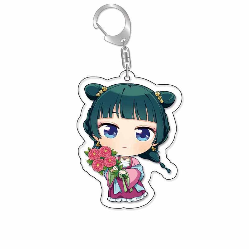 Anime Deníky lékárnice Kočka Renshi Jade List Lihua Konkubína Periferie Akrylový Klíčenka Taška Klíčenka Přívěsek 5,5 cm Dárky