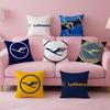 Airline Premium DDeutsche LLufthansa AG Cushion Cover Pillow Case Soft Skin Friendly Fabric Comfort Concealed Zipper