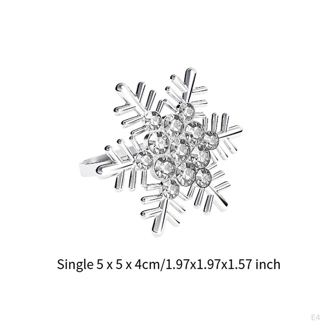 12 Count Snowflake Design Napkin Holders for Dining Occasions