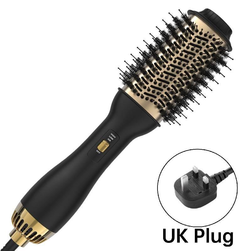 New 4 In 1 Hot Air Brush Hair Dryer With Adjustable Temperature For Smooth Styling