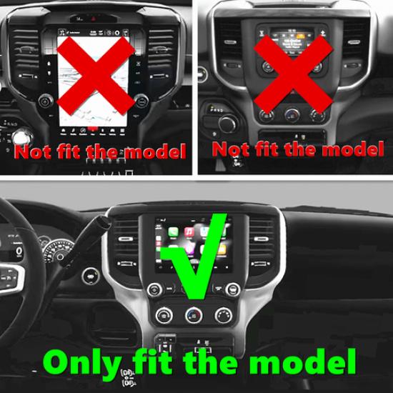 For Dodge Ram 1500 2019-2025 Black Center A/C Radio Switch Knob Cover Trim Ring