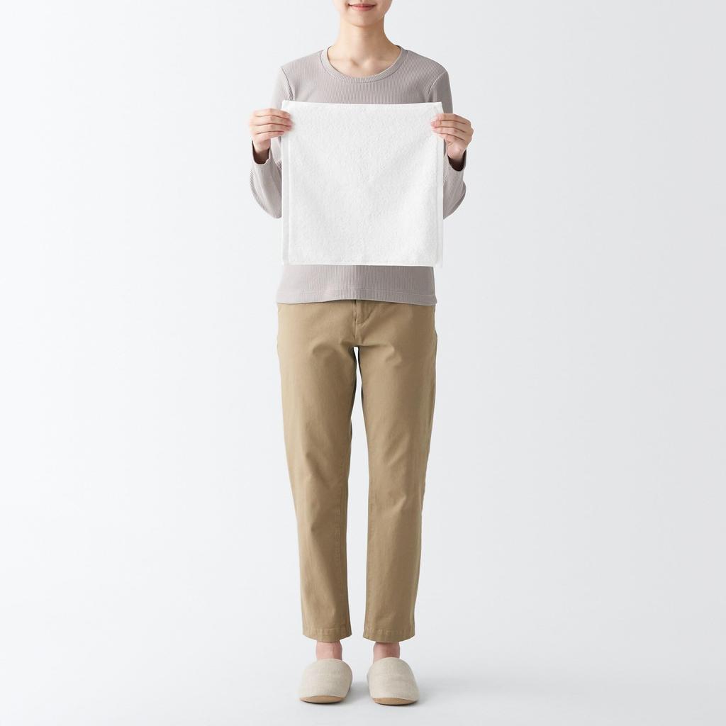 MUJI Fluffy Pile Hand Towels with 34 x 35 84909467 Loops, 10-Pack, cm, Gray,