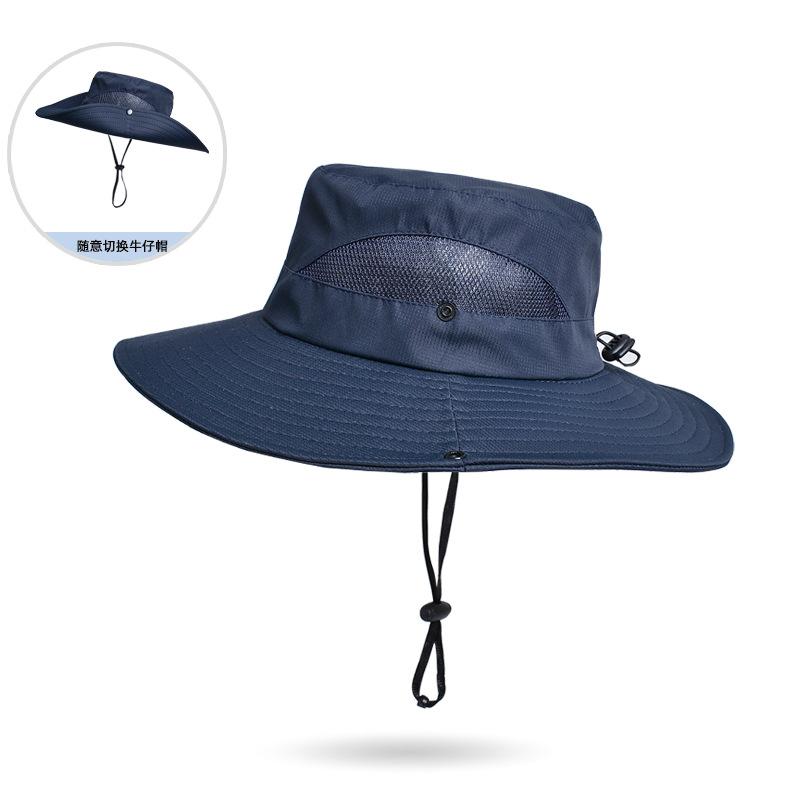 New Spring and Summer Big Eaves Sun Hat Outdoor Climbing Bucket Hat Breathable Versatile British Sun Hat Children