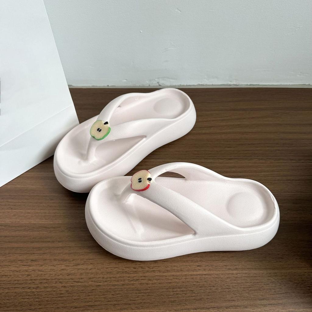 The Korean version of stepping on shit has an increased sense of non-slip and versatile cool slippers, super fire thick-bottomed cute flip-flops, wo