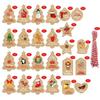 Merry Christmas Retro Kraft Paper Hangtag Santa Claus Snowman Bell Hangtag Decoration Hanging Sign Festive Atmosphere Decoration