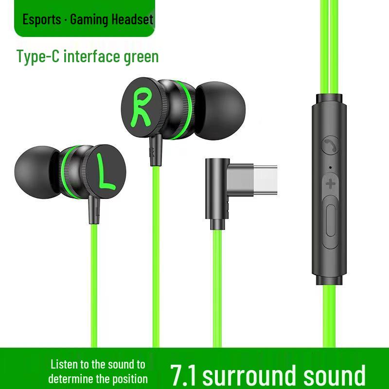 Metal Magnetic Type-C In-Ear Earphones with Heavy Bass and Wired Control – Ideal for E-sports and Gaming