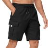 Men's Summer Solid Color Casual Multi-Pocket Sport Cargo Shorts