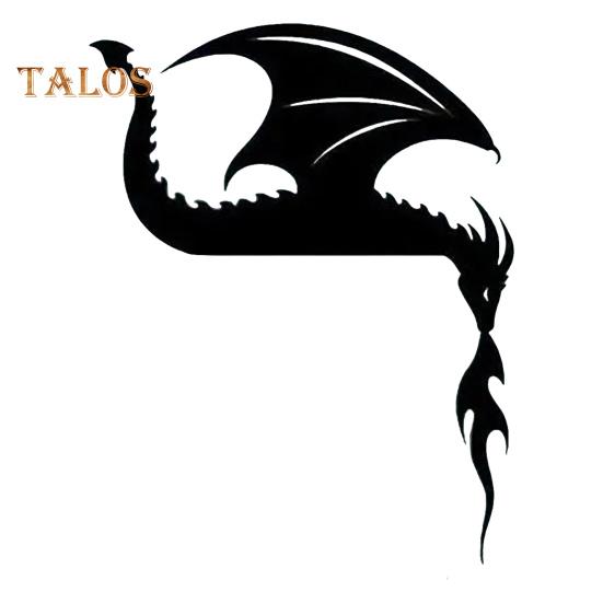 Türrahmenaufsatz mit Drachenmotiv, Metall, Drachensilhouette, Türaufsatz, Wandkunst, Eckschild für Kinderzimmer, Schlafzimmerfenster