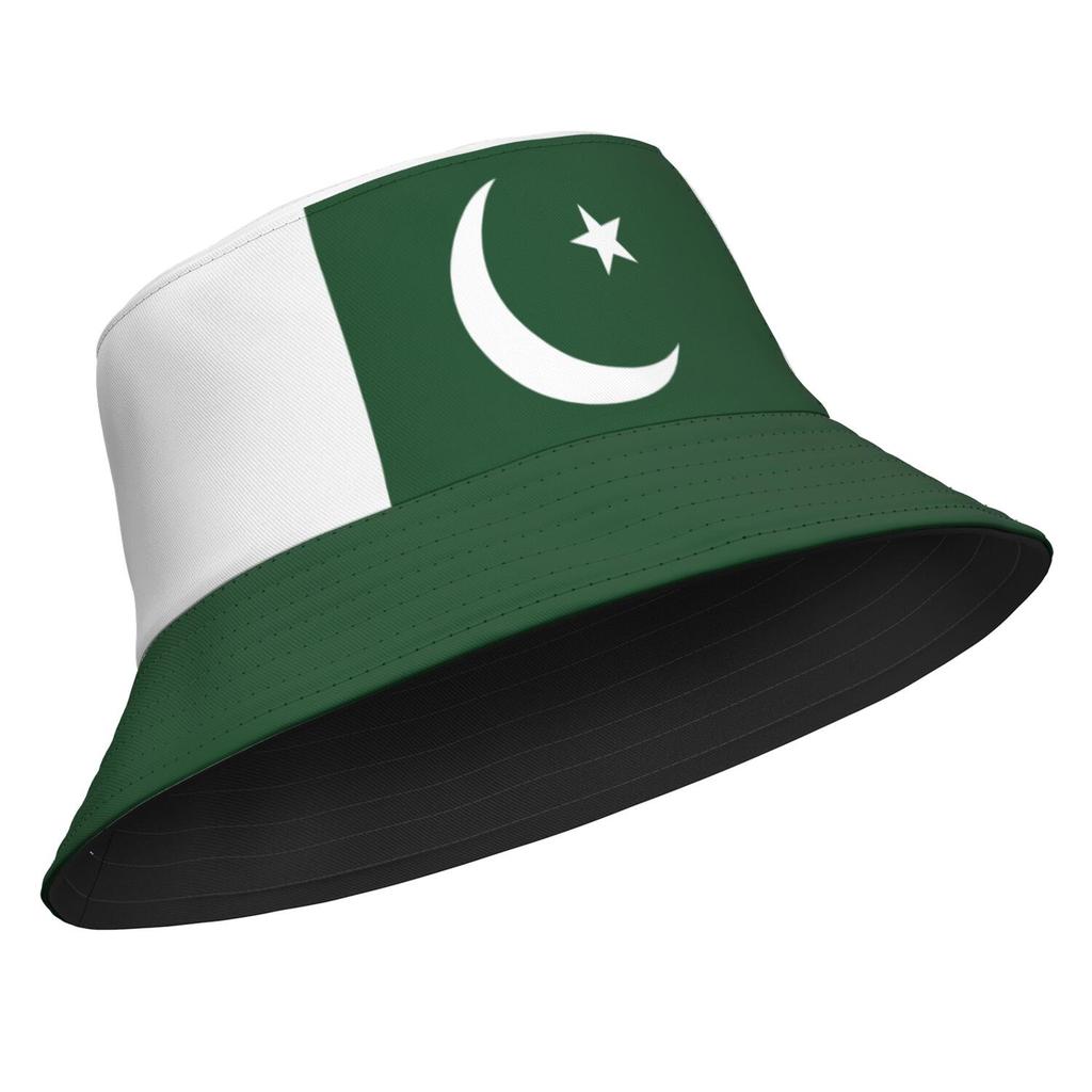 Pakistan Fisherman Hats Free Custom Name Logo Bucket Cap Nation Flag Islam Arabic Islamic Pk Pakistani Arab Print Photo Headgear