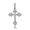 European and American Personalized Retro Cross Pendant Full of Zircon Men's Twist Chain Necklace Jewelry