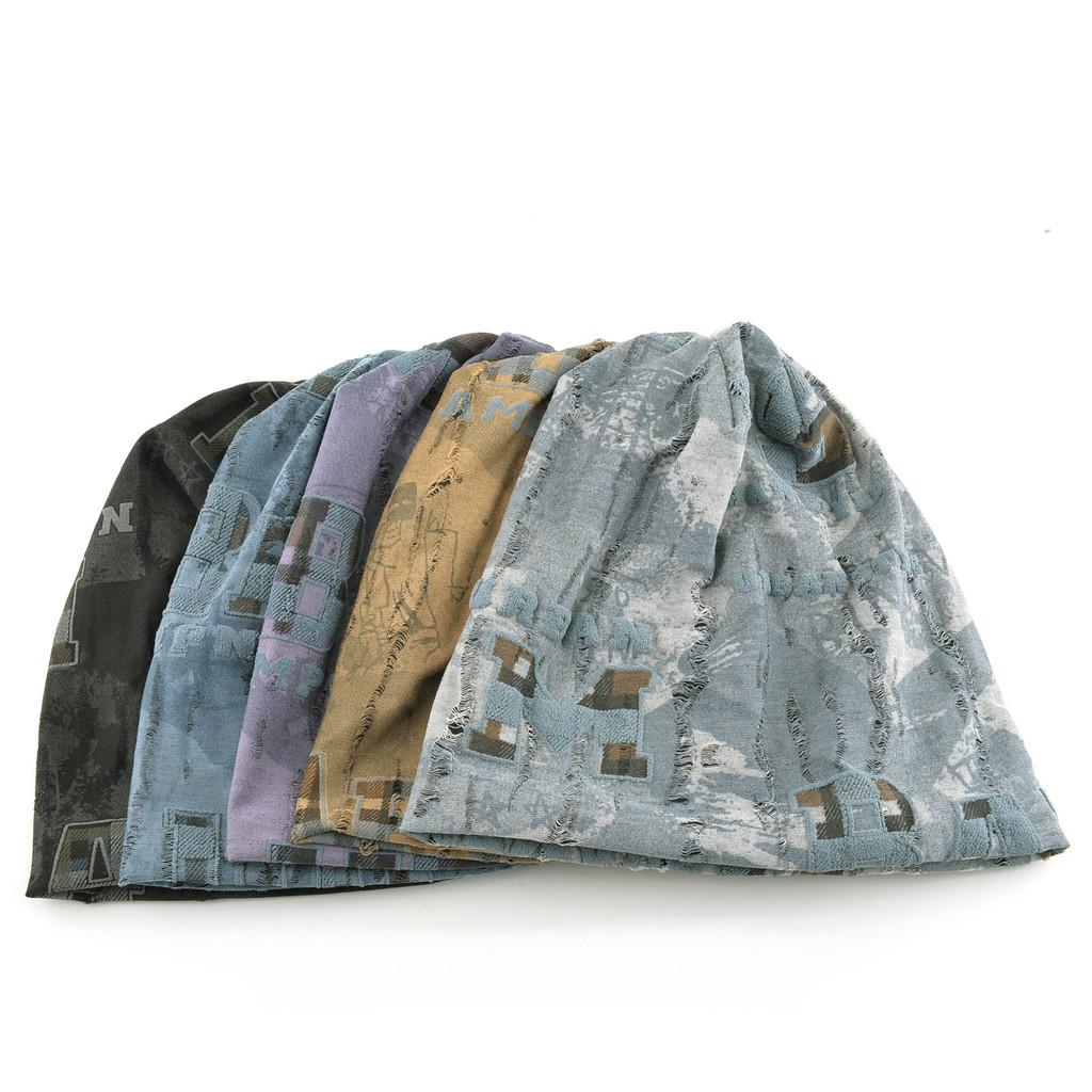 Vintage Letter Design Beanie For Men Women Allseason Fashion Cool Headgear