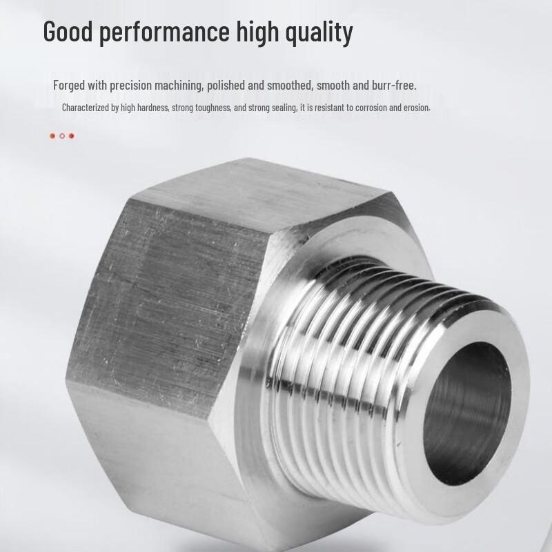 Qianhua Zhike 304 Stainless Steel Reducing Straight Threaded Pipe Adapter