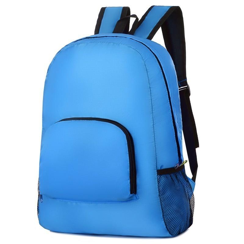 Outdoor Zipper Backpack Foldable Hiking Bag Splash Proof Lightweight Bag Cycling