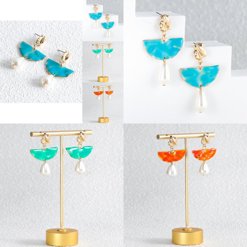 Fashionable Womens Geometric Pearl Earrings Perfect For Birthday Wedding Anniversary Gifts