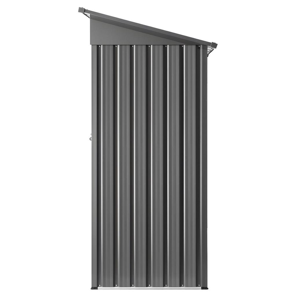 1533 X 876 X 1815 Mm Metal Garden Shed, Storage Building with Lockable Door & 2 Louver Vents, Sloped Roof Metal Outdoor Storage Shed, Tool Sheds