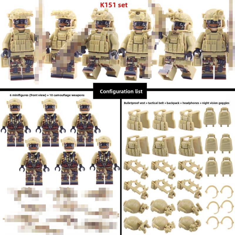 Ghost Weapons Military Specia Force Soldier Swat Tactical Toys Parts