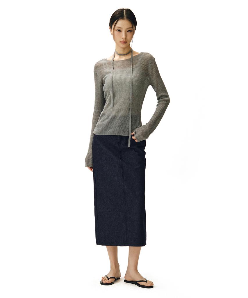 Deketeuumeon Signature Long Skirt Dcsk003Cpindigo