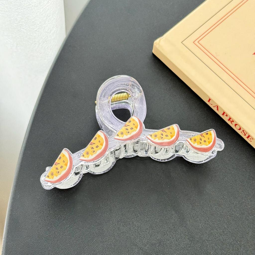 

Colorful And Cute Acrylic Fruit Hair Claw Clips Perfect For Spring Hairstyles Passionfruit