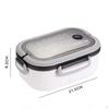 1200ml Lunch Box Food Container 2 Layers 3 Compartment for Busy Office Workers and Travelers Divided