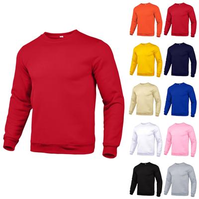 Men's Basic Color Round Neck Sweater Loose Casual Youth Hoodie