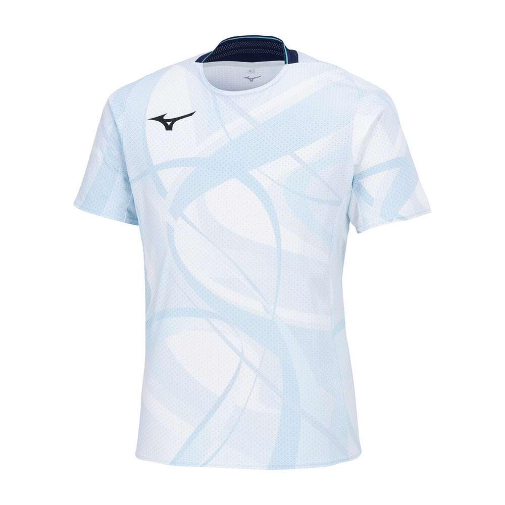 

Mizuno Dry Aeroflow Training T-Shirt, Short Sleeve, Player-Specific MUGEN GRAPHIC, Quick-Drying, Highly Breathable, 32MAB501, Light Blue