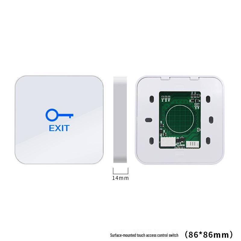 Touch Access Switch: Auto-Reset Narrow Door Open Button, 86-Type Surface Mount Panel