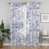 Elegant Room Curtains for Living Room Flowers and Plants Window Curtain Halloween Decoration Shades Curtains 2 Pieces Partition