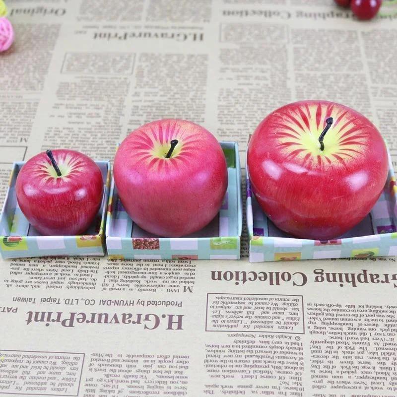3 Styles Apple Shape Modeling Techniques Scented Candles 1pcs Decorations Birthday for Christmas Party Room Decor