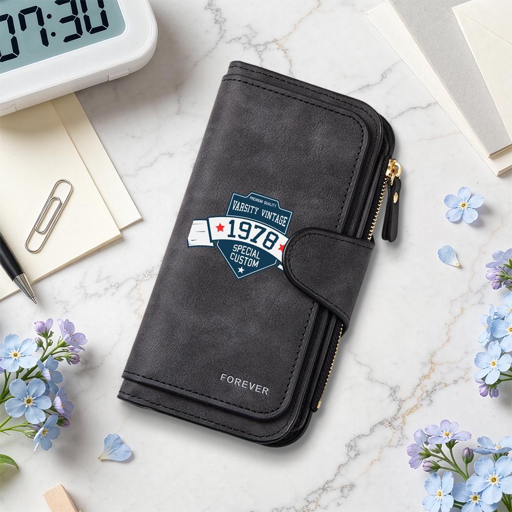 Vintage Long Wallet Casual Portable Multi Card Slot Holder Fashion Retro Durable Daily Use Women Men Purse