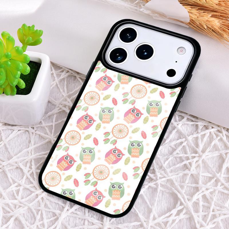 Owl Cute Lovers Kawaii Cartoon Shockproof Phone Case for iPhone 17 Air 16e 15 11 12 14 13 Pro Max Cover Coque
