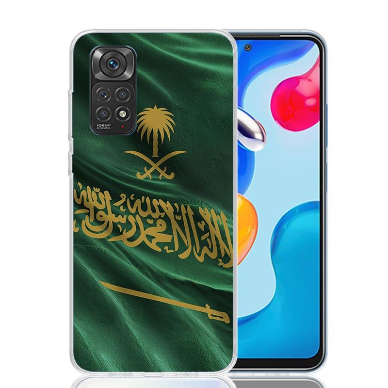 

Kingdom Of Saudi Arabia Flag Phone Case For Xiaomi Redmi Note 13 14 15 Pro Plus 12S 12 14S 11S 11E 10 10S 11 11T 5G 4G Cover Coq Redmi Note 13 Pro 4G