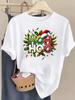 (Asian Size) watercolor tree style Tee Top Christmas Festival New Year Clothing T Shirt Women Fashion Print Female Woman Short Sleeve Graphic T-shirts