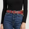 Wide Leather Fur Belt Metal Buckle Y2K Waistband Personality Punk Style Belt  Dress Decoration