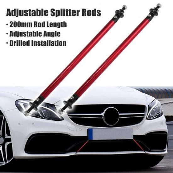 2 шт. 200 мм Регулируемый Передний Бампер Губа Сплиттер Стойка Стяжка Поддержки Красный